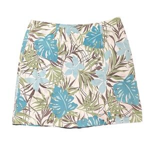 Charter Club Skort Size 12 Floral Golf Skirt Stretch Cotton With Shorts